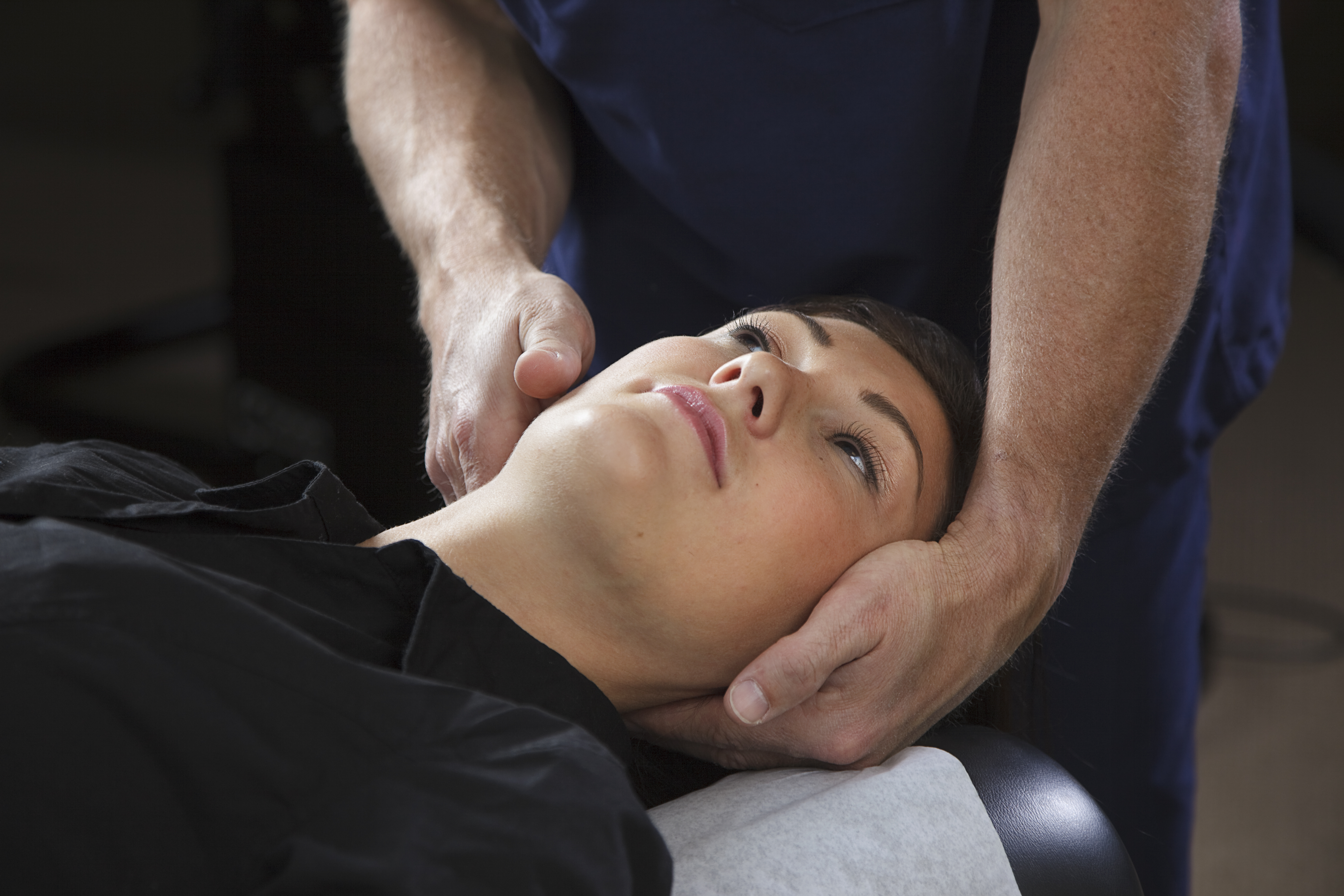 Chiropractic neck adjustment for TMJ